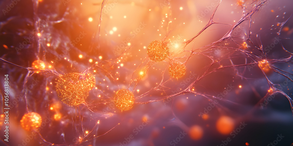 Poster nerve network: a mesmerizing abstract of a neural network, pulsating with vibrant energy and intrica