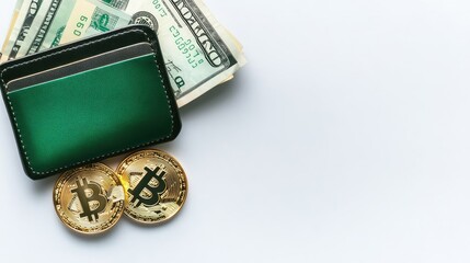 Digital Wallets With Cash and Coins for Online Payment Solutions Generative AI