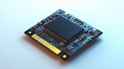 Black Circuit Board Close Up