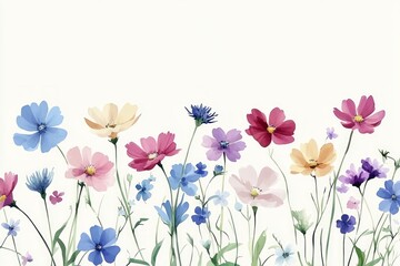 Vibrant Floral Watercolor