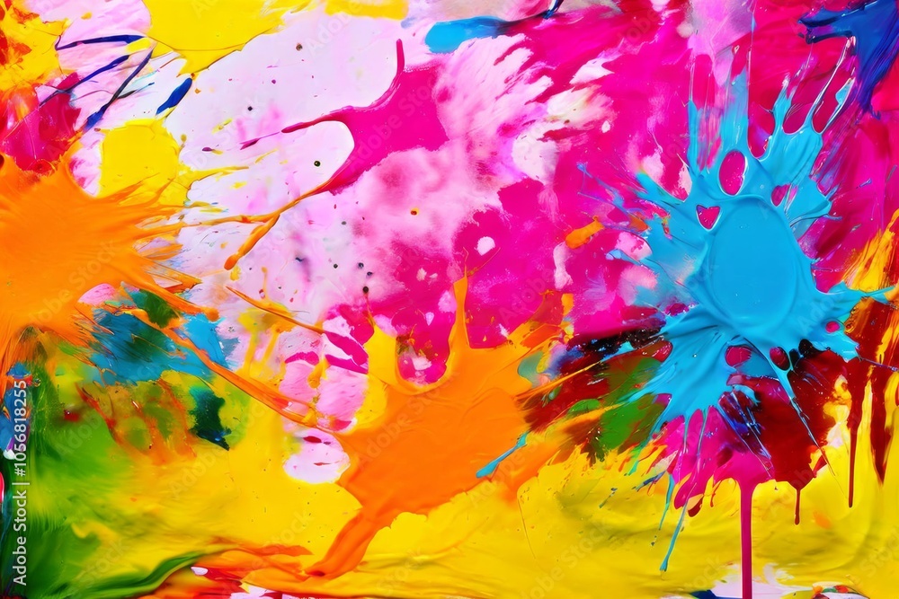 Aufkleber abstract colorful splatter a messy and artistic background with