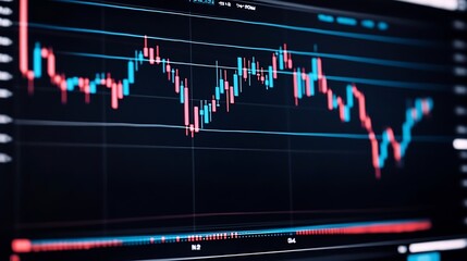 Fluctuating Stock Market Graph Highlighting Daily Performance and Market Changes : Generative AI