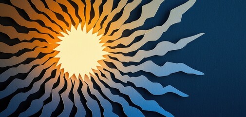 Paper-cut silhouettes in various colors forming a circle, community and teamwork concept, blue gradient background