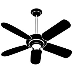 ceiling fan isolated on white