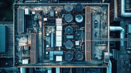 Fototapeta premium Aerial View of Industrial Complex