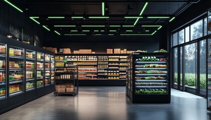 Obraz premium Modern Grocery Store Interior Design