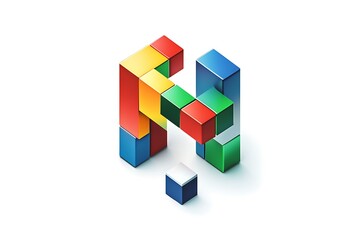 Naklejka premium Logical thinking and problem solving creative business solution concept, wooden puzzle geometric shape block shape.