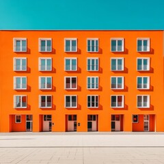 Naklejka premium Orange office line