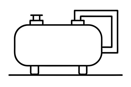 recommend clip art: Propane gas tank | isolated vector silhouette illustration on white background