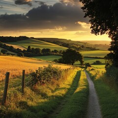 Obraz premium English countryside's agriculture