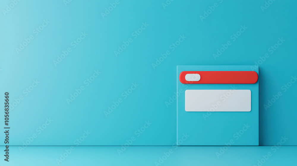 Poster modern ui design featuring login attempt error with vibrant turquoise background. interface includes