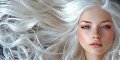 Obraz premium Portrait of Young Blonde Woman