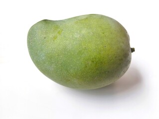 Close up of fresh mango isolated on white background