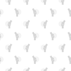 Joint pain, knee pain icon isolated seamless pattern on white background