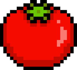 Fototapeta premium トマト ドット絵 8bit (.PNG)