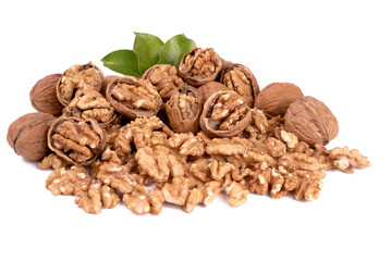 Tasty walnuts isolated on white