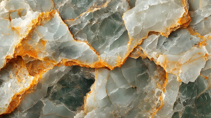 Green and Orange Cracked Stone Texture Background
