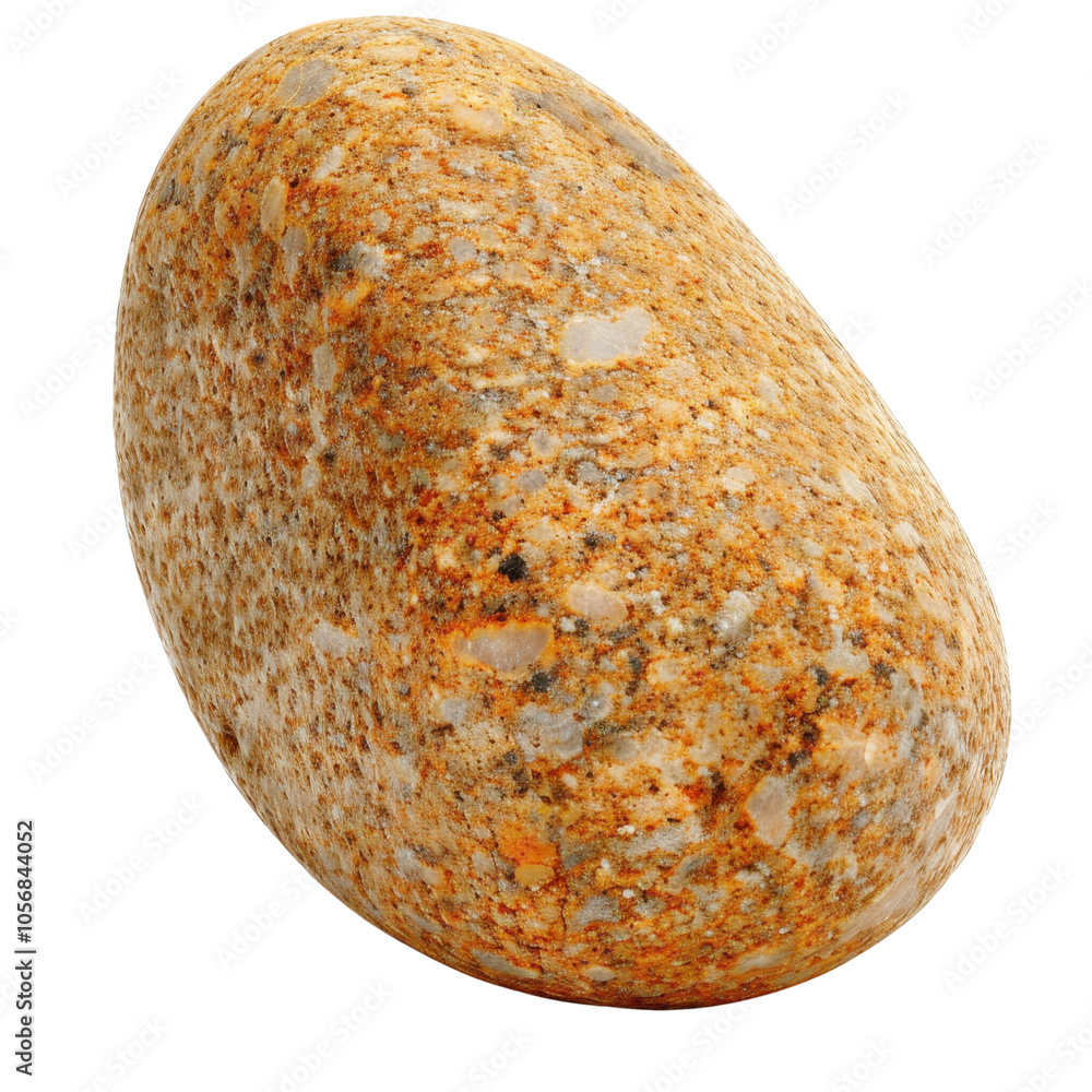 Poster smooth pebble with orange and brown patterns