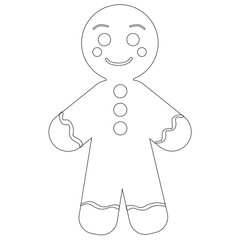 gingerbread man isolated on a light background