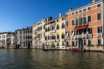 View of the palaces and beautiful houses along the Grand Canal  Venice