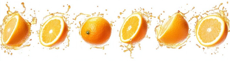 Orange Slices in Juice Splash