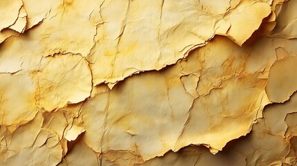 Fototapeta premium Abstract Texture of a Destroyed Yellow Sheet of Paper 