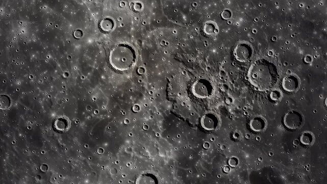 Seamless loop animation of Surface of the Moon texture