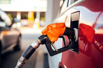 Regulatory official inspecting a gas station's fuel pump equipment for compliance with industry laws