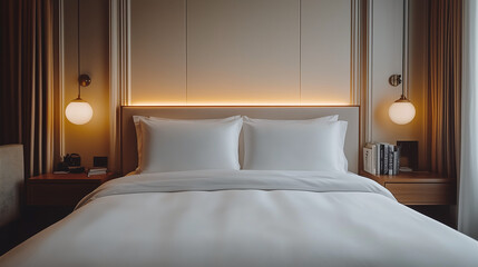 stylish hotel bedroom