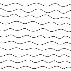 Thin line wavy abstract vector background. Curve wave. Line art striped graphic template. Vector