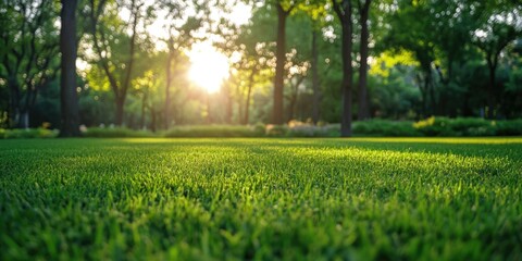 Obraz premium Golf Course Sunset