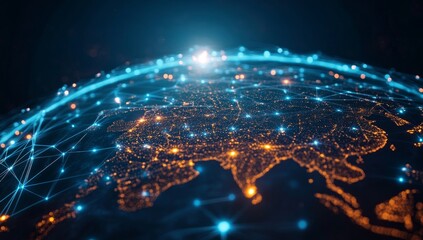 Obraz premium Global Network - A Digital World