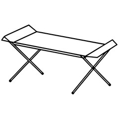 folding bed on a white background