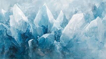 Abstract Ice Crystals Background