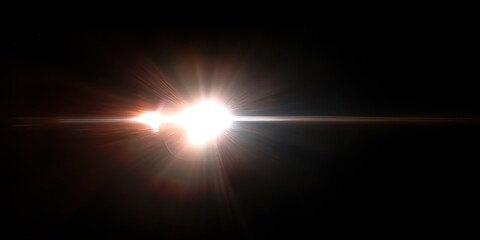 Bright Sun Rays with Light Overlay Effect