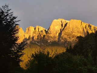 sunset over the mountains