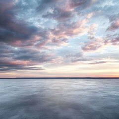 Dramatic Sky with Pink and Grey Clouds Illustration