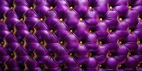 Obraz premium Luxurious purple velvet upholstery with gold trim pattern background, luxurious, purple, velvet, upholstery, gold, trim