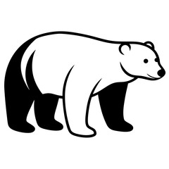 Polar Bear silhouette vector illustration on a white background
