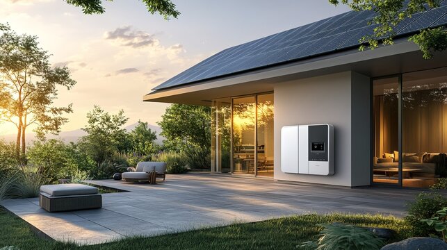 Solar inverter connected to a rooftop solar panel system