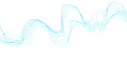 White wave curve lines banner background design. Abstract soft wave lines dynamic flowing blue light isolated background. Vector Illustration of the gray pattern of lines. stripes on white.	

