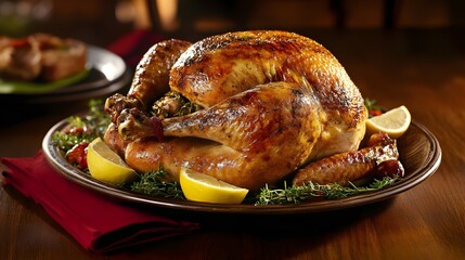 Kurczak Pieczony (Roast Chicken) with Herbs and Lemon (Polish Cuisine)