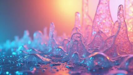 Obraz premium Abstract Liquid Texture with Colorful Gradient