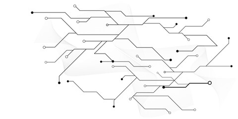  Abstract digital technology futuristic internet network speed connection white background. 
Technology background with crossed lines and dots.