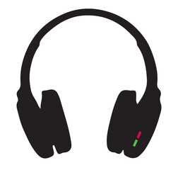 Headphone Icon Symbol in flat style. Vector illustration.