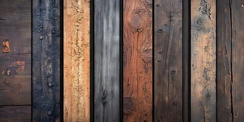 Rustic Weathered Wood Planks Texture Background