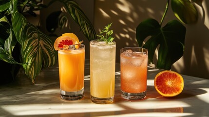 Citrus Cocktails on a Sunny Day