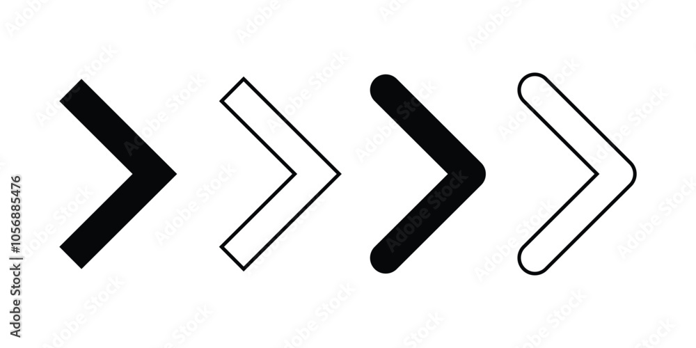Poster arrow icon set. arrow icon set for motion and interface. arrow symbol. arrow sign for your web desig