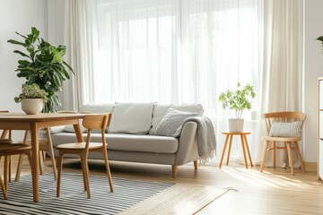 Modern Cozy Living Room with Natural Light