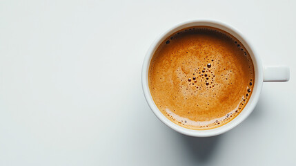 Bulletproof coffee isolated on white background
